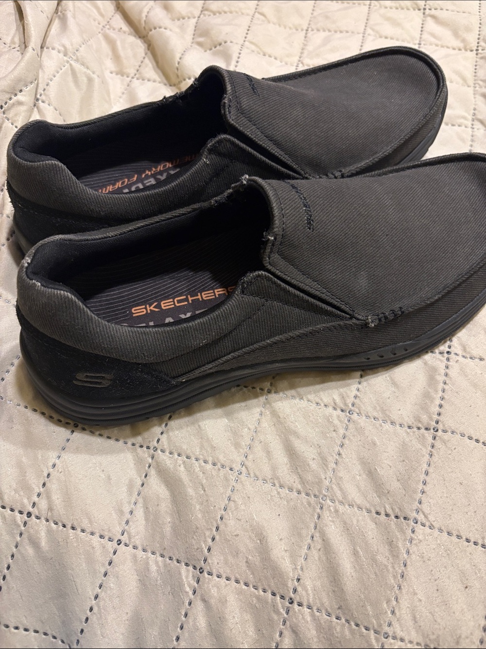 Skechers Men's Slip-On Loafers in Charcoal Gray